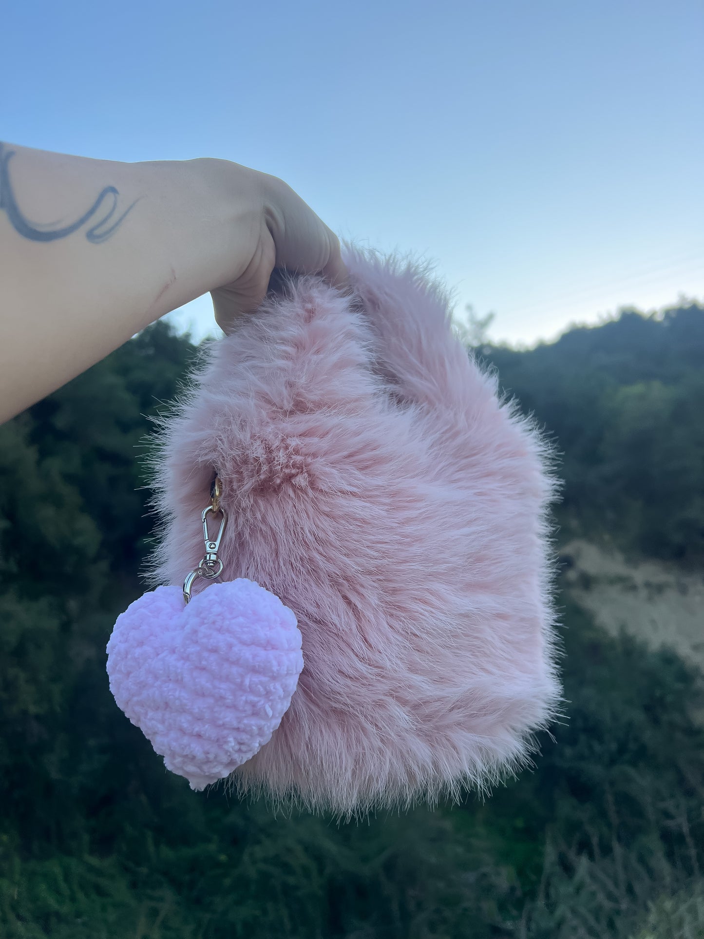 Heart bag charm